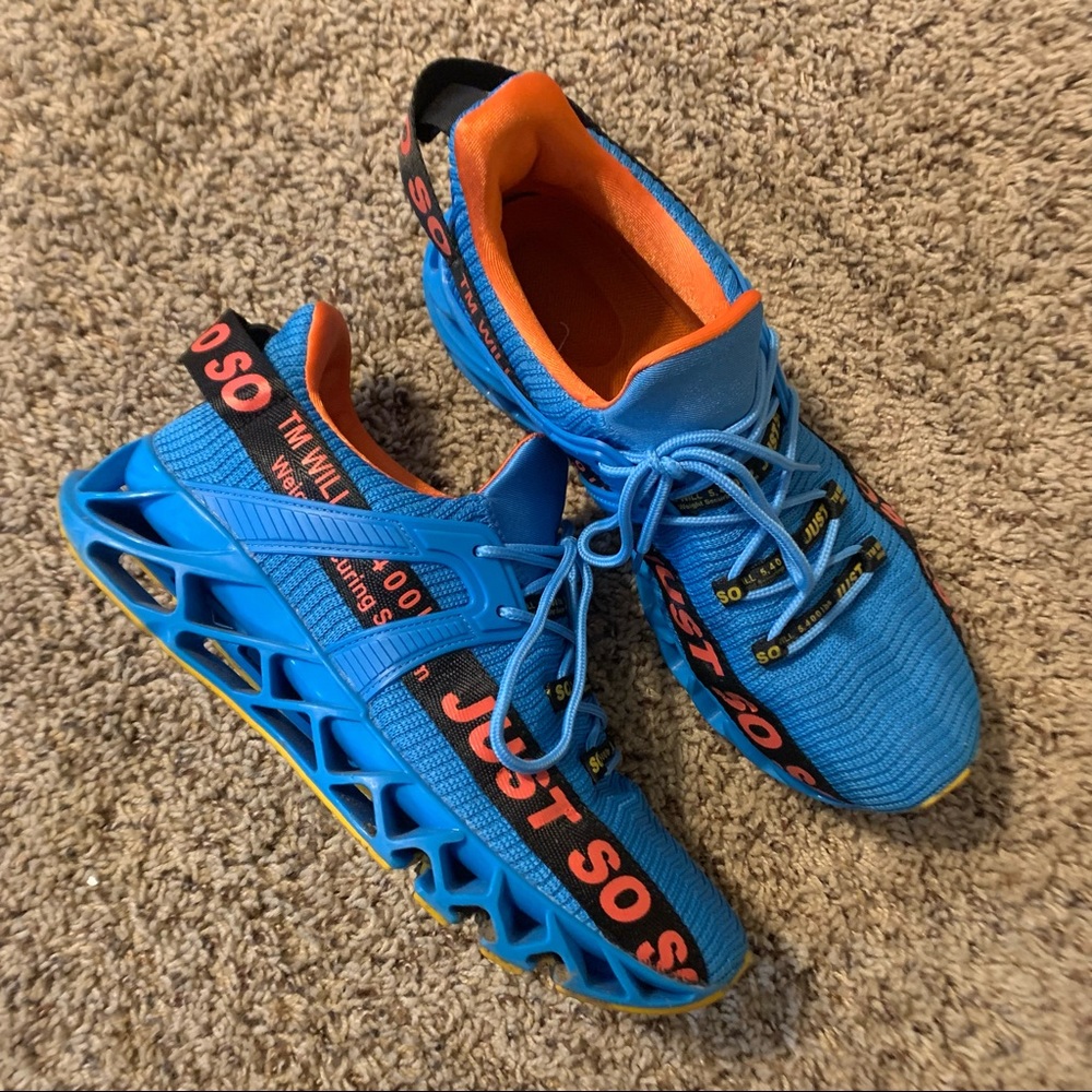 Just So So Shoes - Blue / Orange Mens 9.5